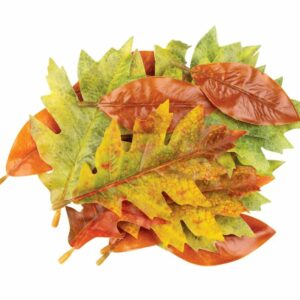 Autumn Leaves Assorted Plastic Pack of 50
